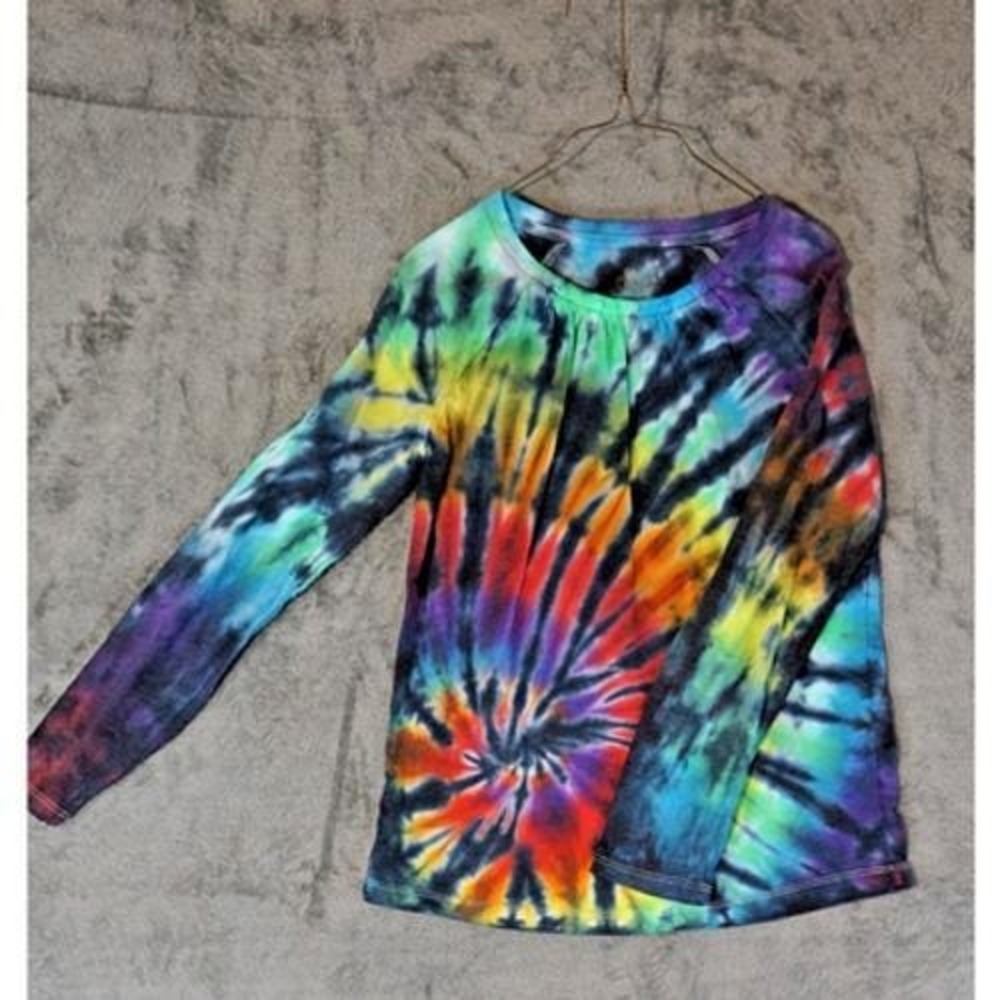 Circo Women's Tie-Dye Long Sleeve Top Size‎ L Cotton Blend